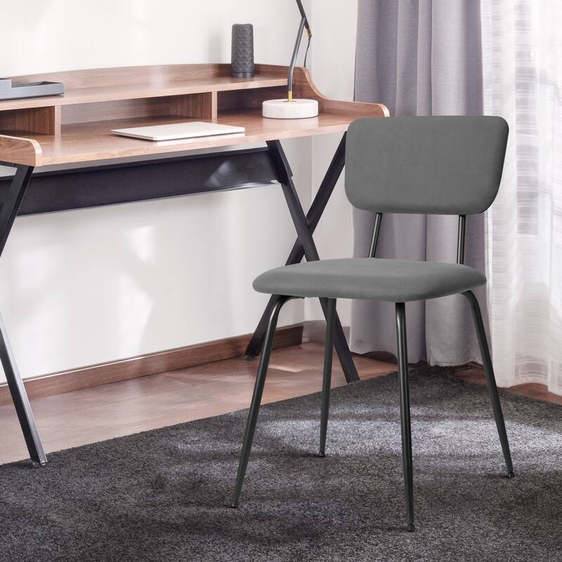 Iron Modern Padded Office Chairs Adjustable Foot Pads Set