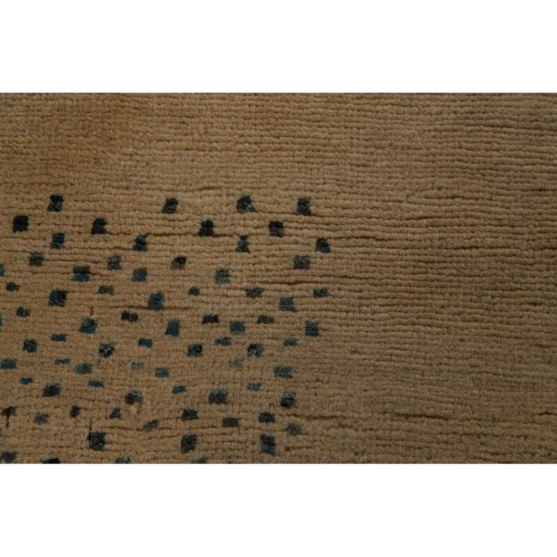 Solid Gabbeh Oriental Area Rug Handmade Wool Carpet - 8'2" x 9'11"