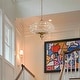 preview thumbnail 10 of 33, Retro French 4/5-Light Antique Brass Globe Crystal Chandelier Kitchen Island Pendant