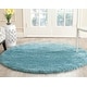 preview thumbnail 65 of 129, SAFAVIEH Milan Shag Maibritt 2-inch Thick Area Rug 10' x 10' Round - Aqua Blue