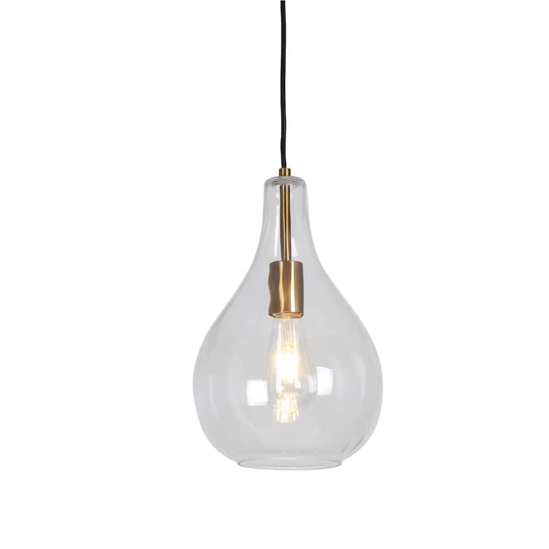 Marsie Modern Hammered Glass Pendant Light Contemporary Art Kitchen Island Ceiling Lamp