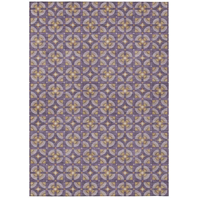 Machine Washable Indoor/ Outdoor Modern Roeland Chantille Rug