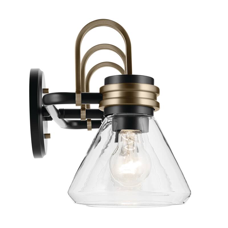 Kichler Lighting Farum 26" 3-Light Vanity Light with Clear Glass in Black