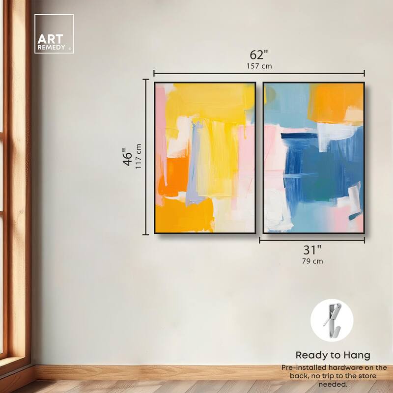 Skyward Radiance I Canvas Set of 2 by Art Remedy
