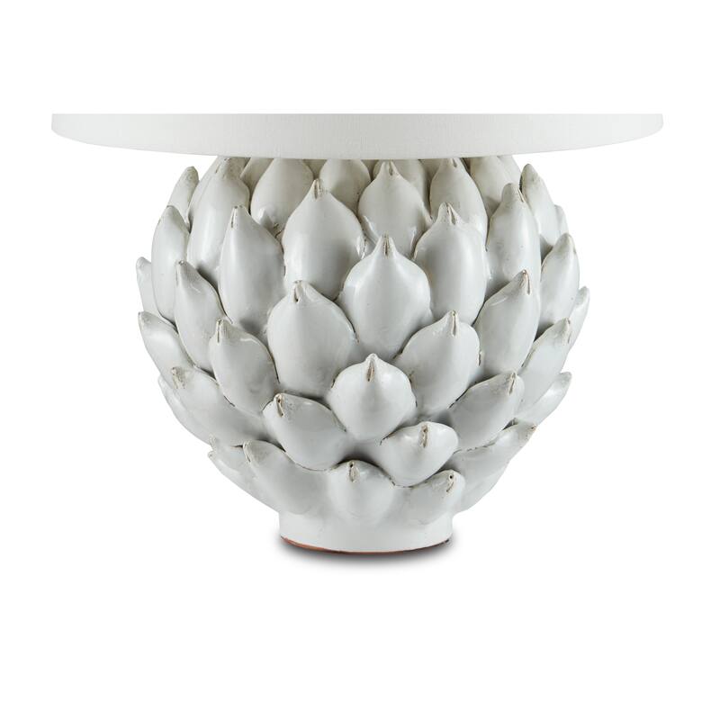 Currey & Company Cynara White Table Lamp - 25"h x 19"dia