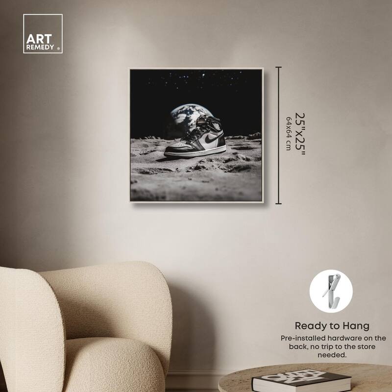 Moon Kicks Canvas by Art Remedy