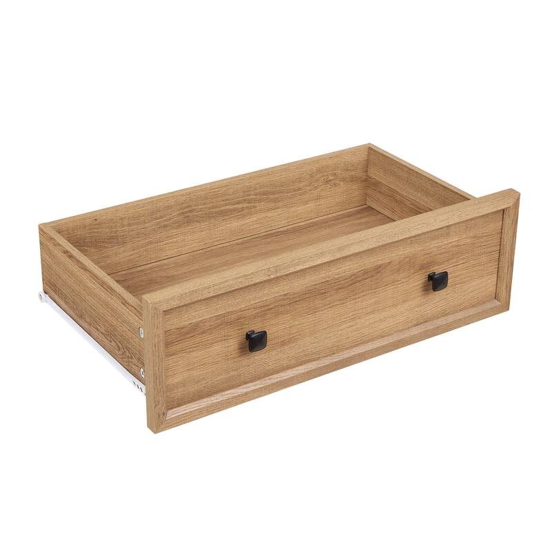 GDFStudio - Farmhouse Modern 6-Drawer Tall Dresser with Smooth Metal Slides and Storage Cabinet Design