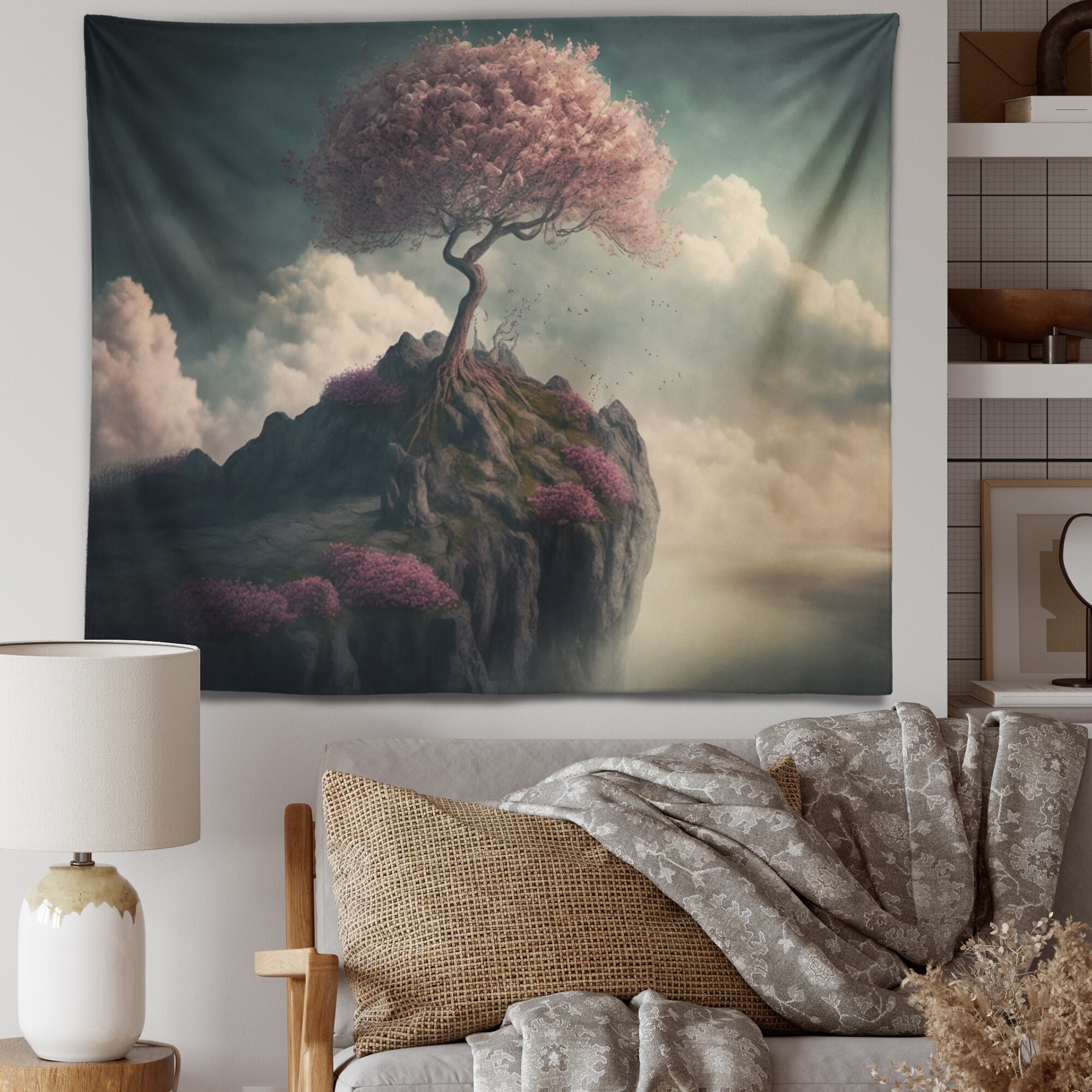 Tapestry cherry blossom outlet