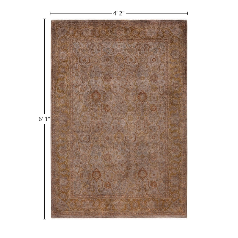 Overdyed One-of-a-Kind Hand-Knotted Area Rug - Beige - 4' 2" x 6' 1"