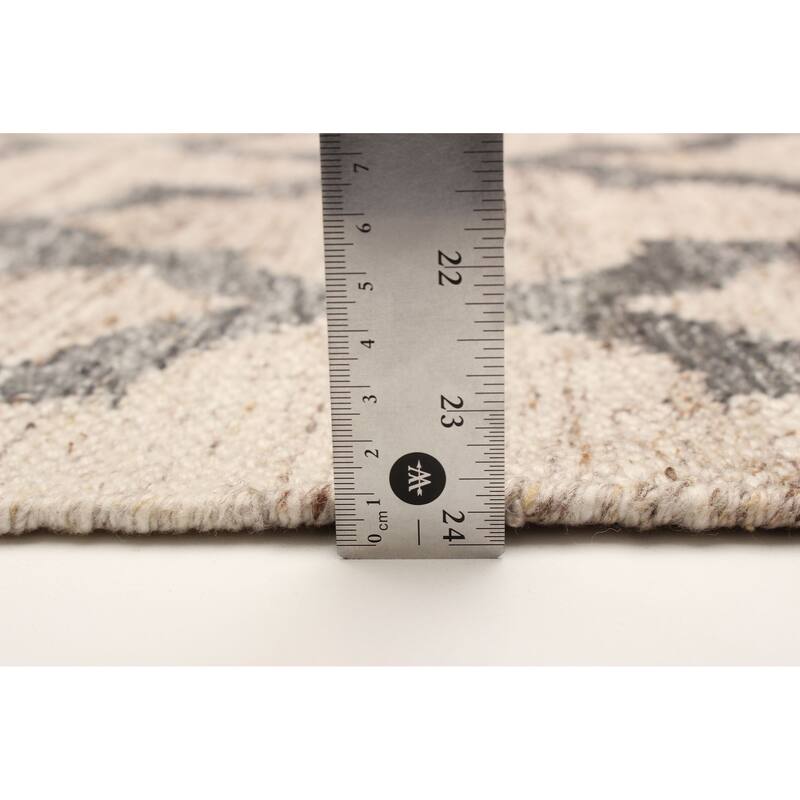 ECARPETGALLERY Flat-Weave Ankara FW Beige Wool Kilim - 5'6 x 7'9