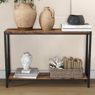39.4" Behind Couch Table, Narrow Sofa Table