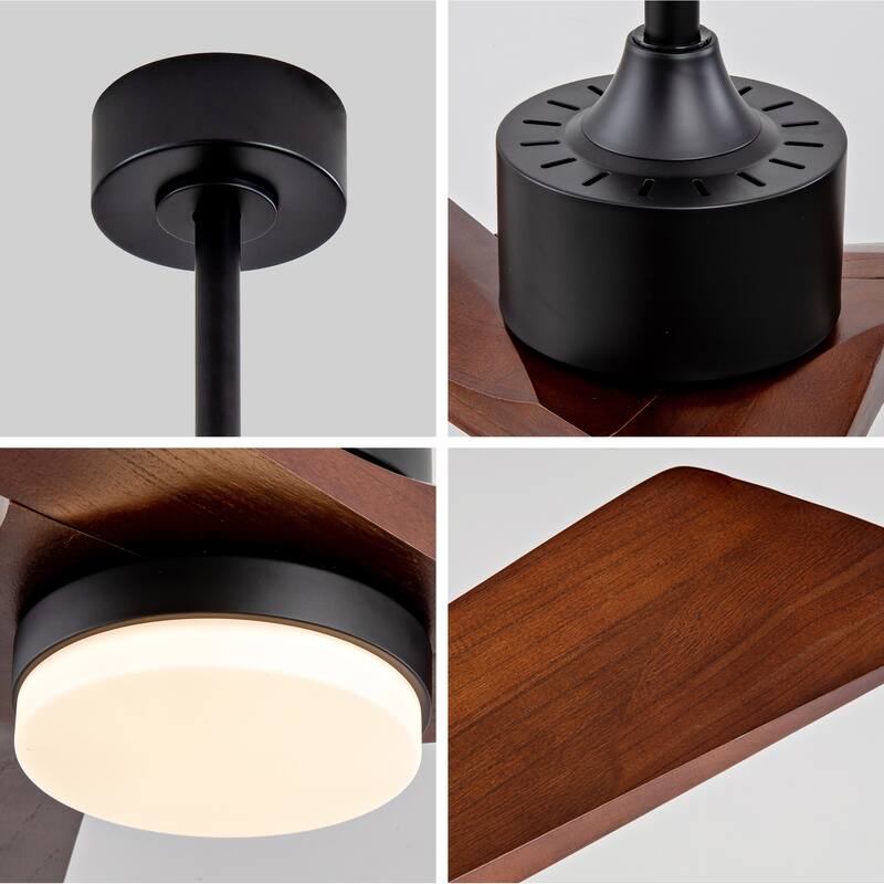 60" Ceiling Fan with Light and Remote, Quiet DC Motor, 6-Speed 5000 CFM