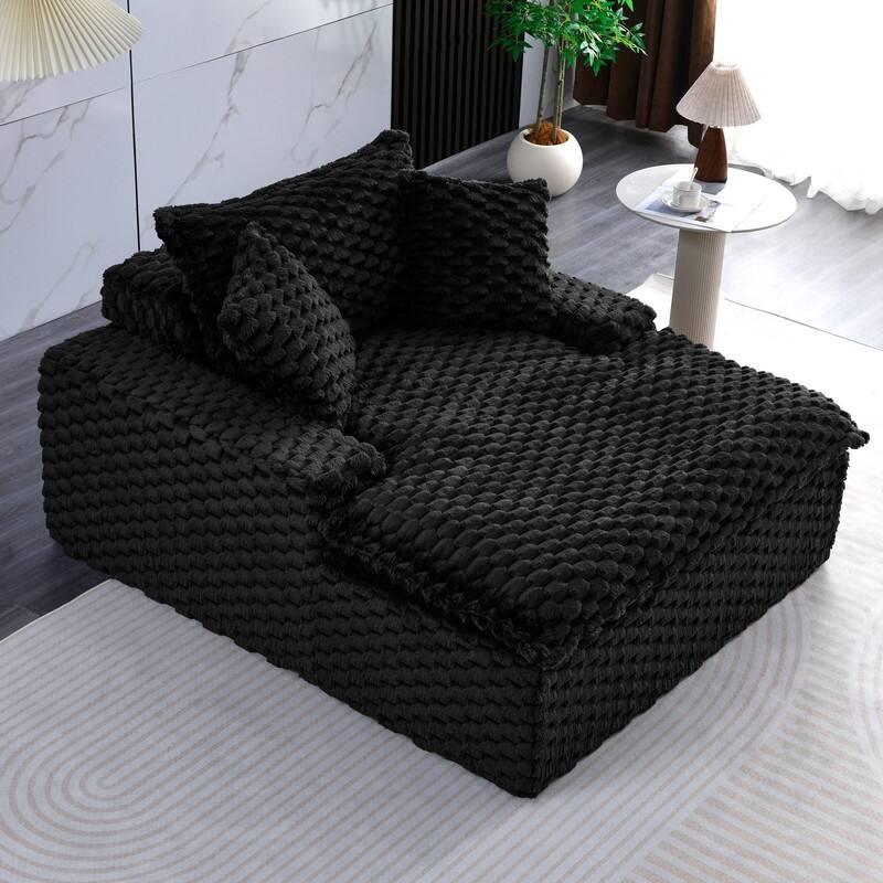 51.2" Corduroy Upholstered Compression Sofa