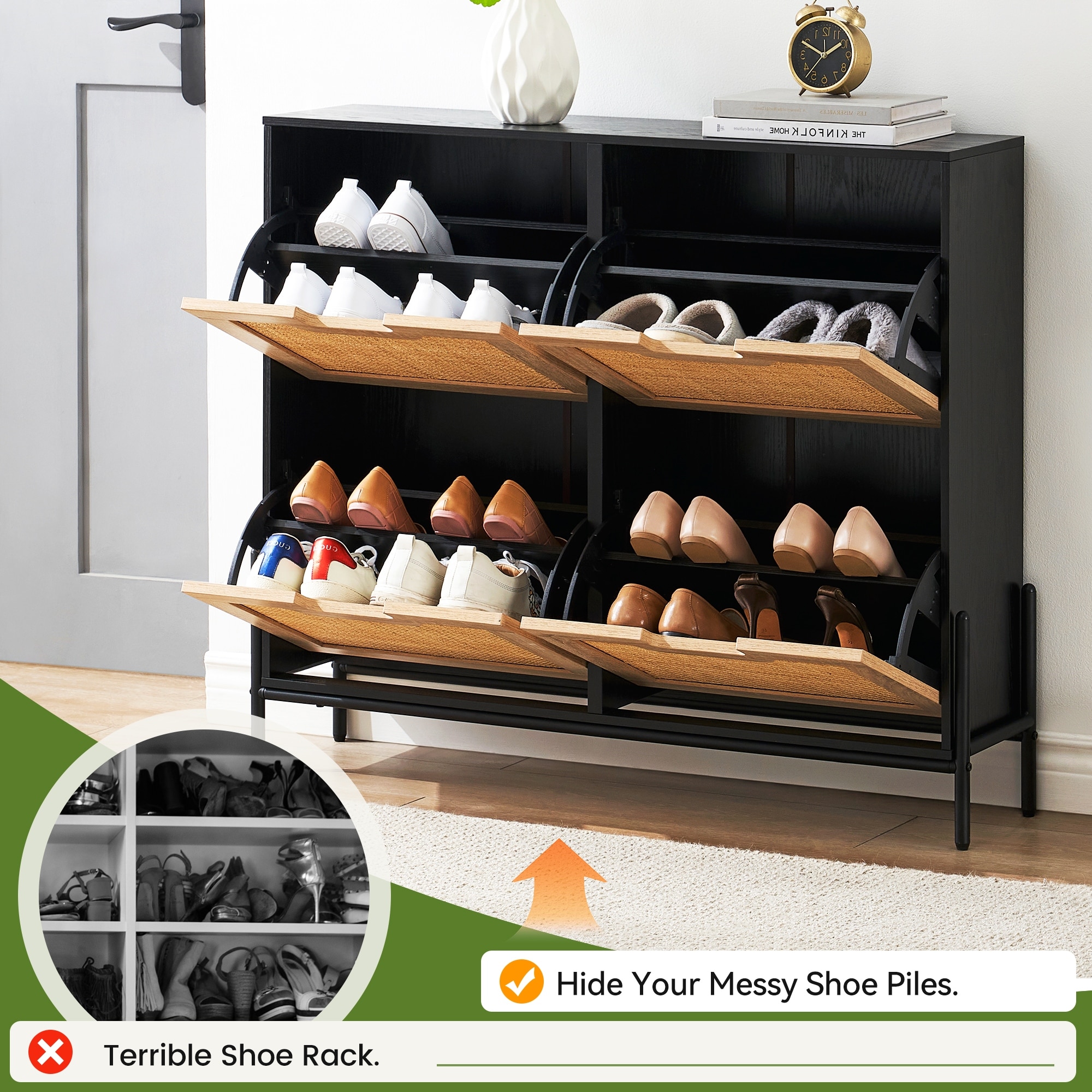 Bed bath and beyond shoe rack over the door hotsell