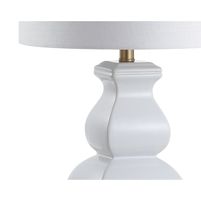 Diana 25.5" Ceramic LED Table Lamp, Navy/Gold by JONATHAN Y