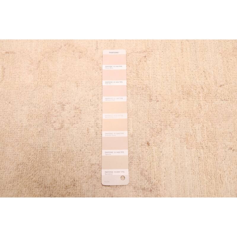 ECARPETGALLERY Hand-knotted Peshawar Oushak Beige Wool Rug - 9'10 x 14'4