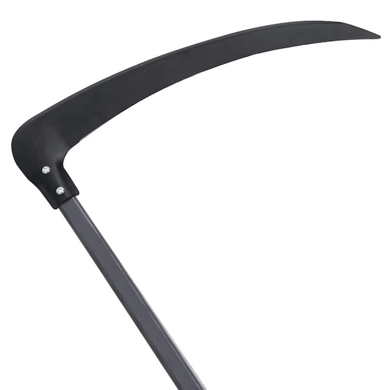 vidaXL Scythe Black, Brown Steel, Wood 57.1 in Durable Scythe - 28.0 x 57.1 x 4.3