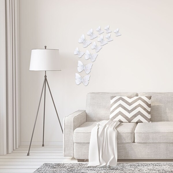 Silver butterfly deals wall decor