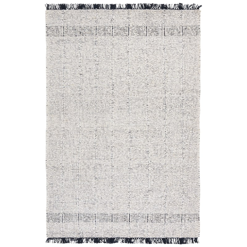 SAFAVIEH Handmade Manhattan Assuncao Wool Rug - 5' x 8' - Ivory/Black