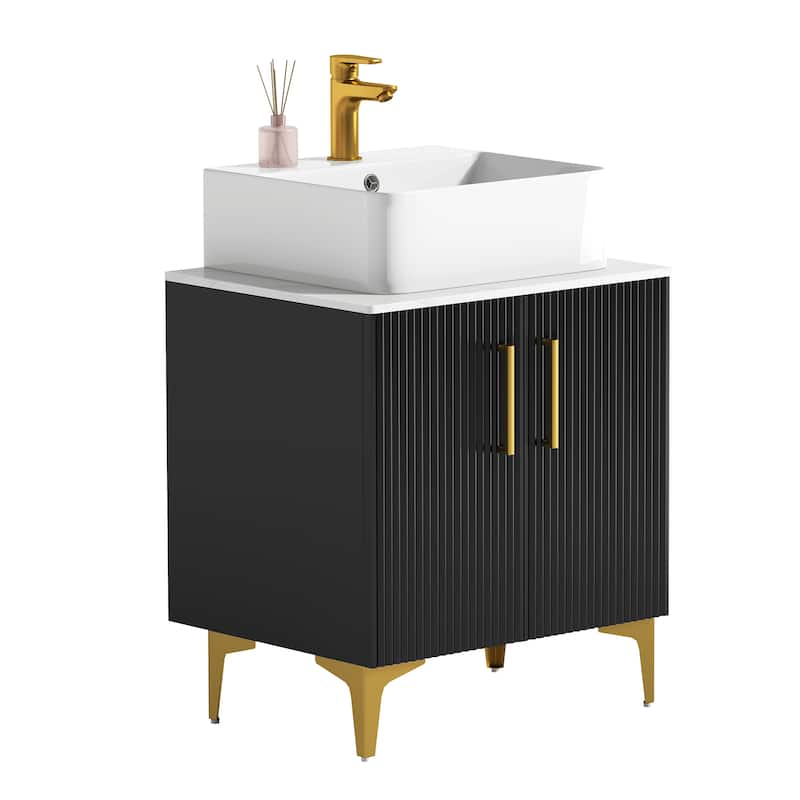 Moasis Single Bathroom Vanity with Ceramic Vessel Sink