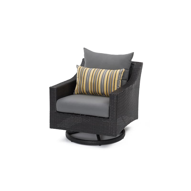 Deco 2 Piece Sunbrella Outdoor Patio Motion Club Chairs - 30"W x 33"D x 32"H