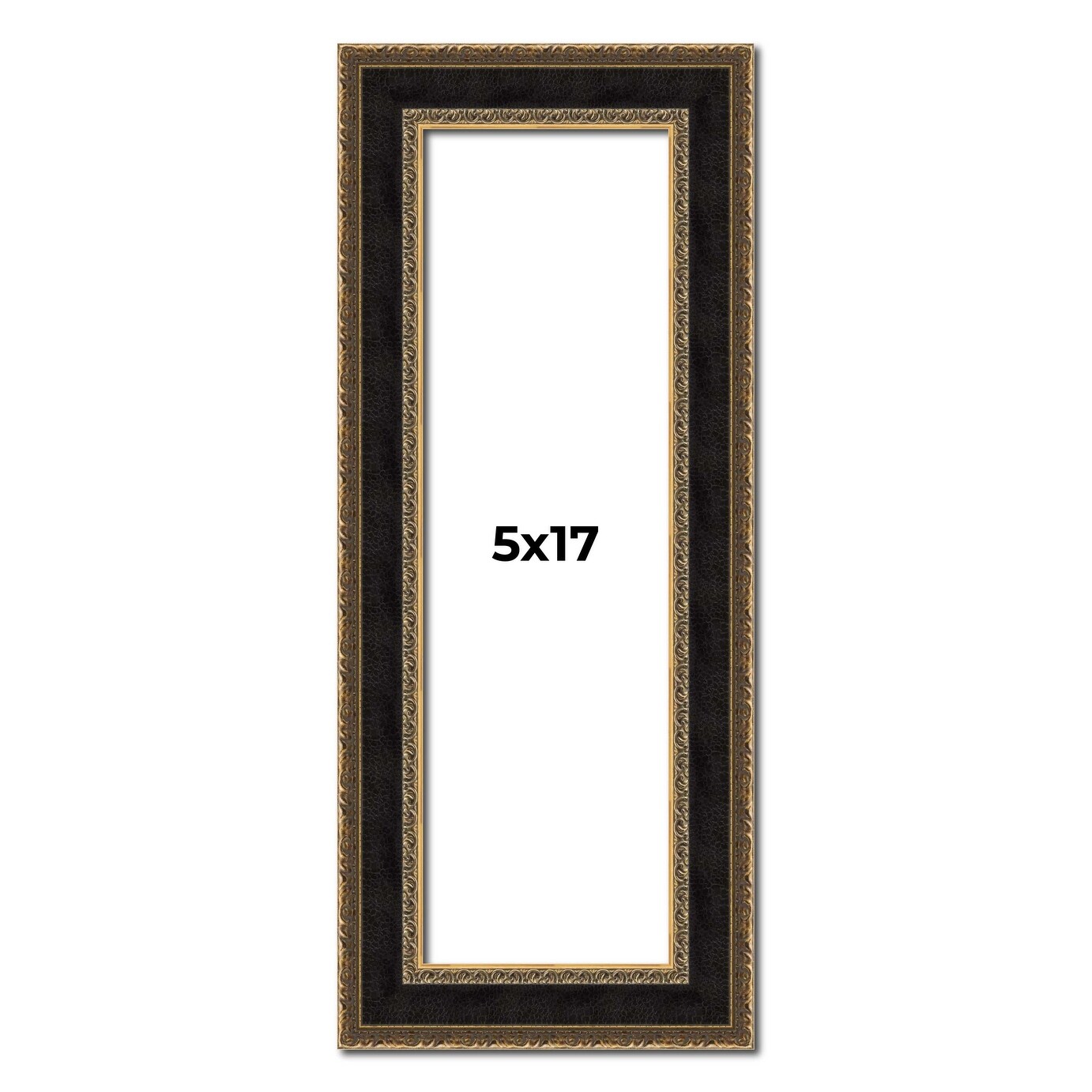 5x17 Frame Gold Antique Vintage Sold Wood Picture Frame | 1.75 Inch