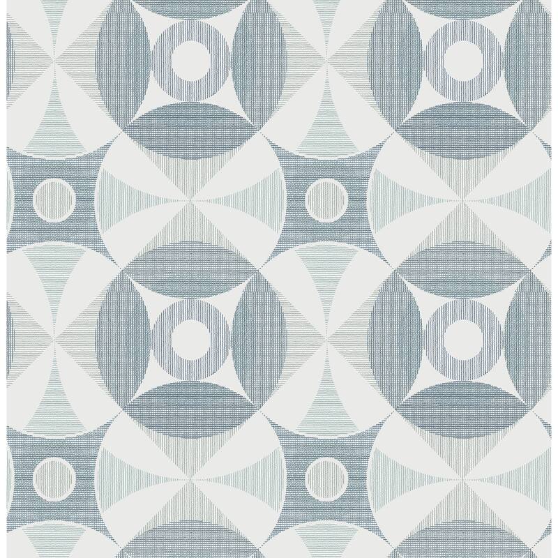 A-Street Prints Ellis Teal Geometric Wallpaper