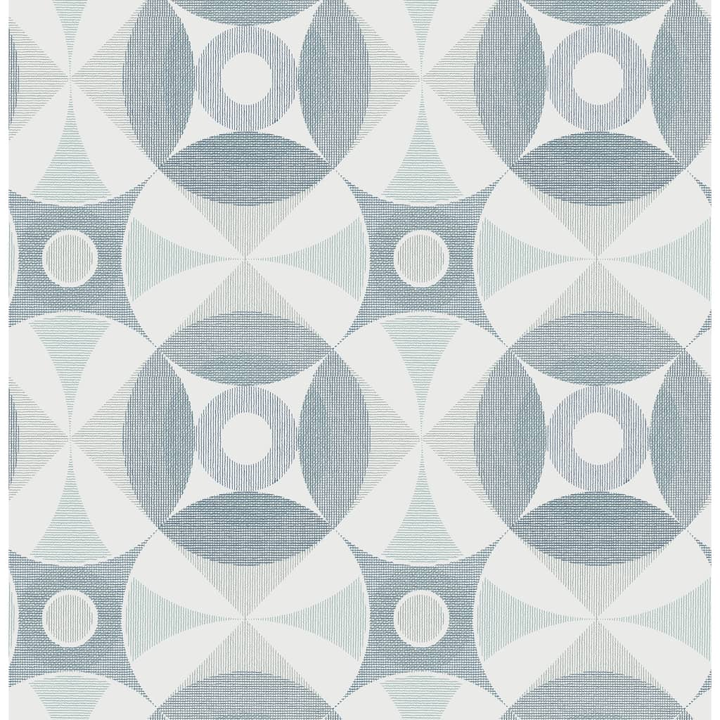 A-Street Prints Ellis Teal Geometric Wallpaper