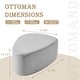 preview thumbnail 8 of 42, 43" Rounded Triangle Upholstered Ottoman, Oversize Fabric Ottoman Footstool