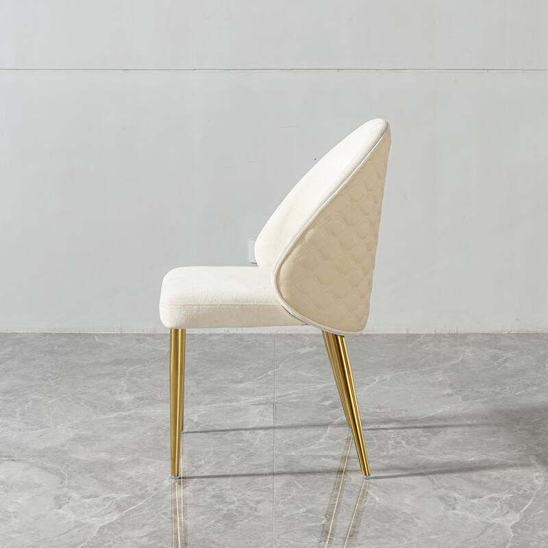 Velvet Kitchen Dining Chair with Upholstered, PU Leather Backrest, Stainless Steel Legs for Dining Room Kitchen Living Room