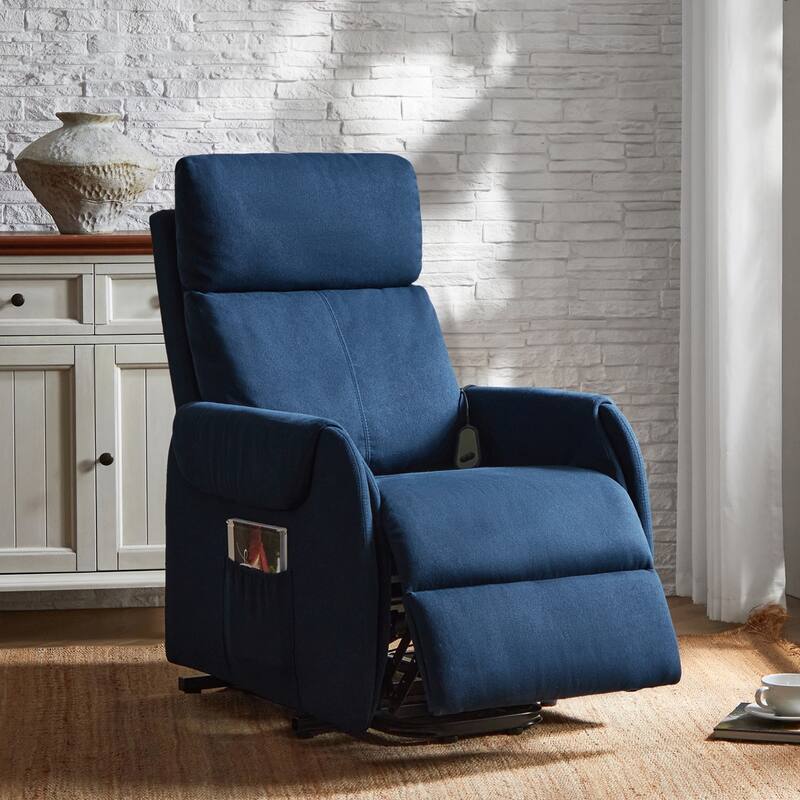 Irene Modern Lift Assist Power Recliner with Wired Controller and Side Pocket by HULALA HOME