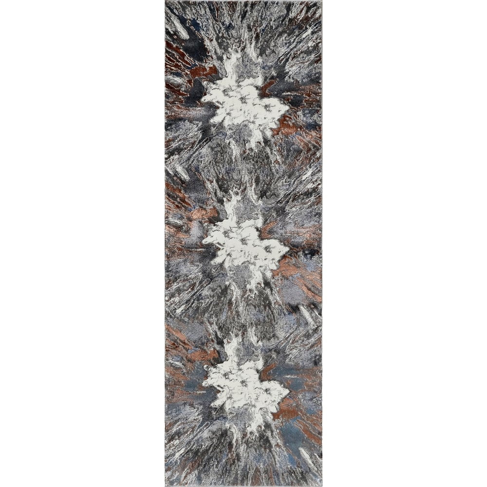 Inspire Collection Abstract Burst Area Rug