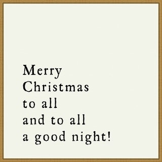 Merry Christmas To All by Amanti Art Portfolio Framed Canvas Wall Art