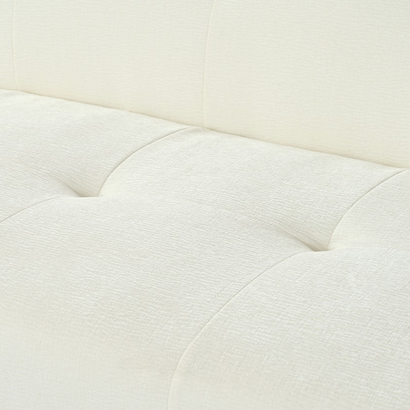 85.8"Wide Chenille Fabric 3-Seater Sofa, Full Sponge Compression Design,With Powder-Free Foam,Pocket Spring For Extra Comfort