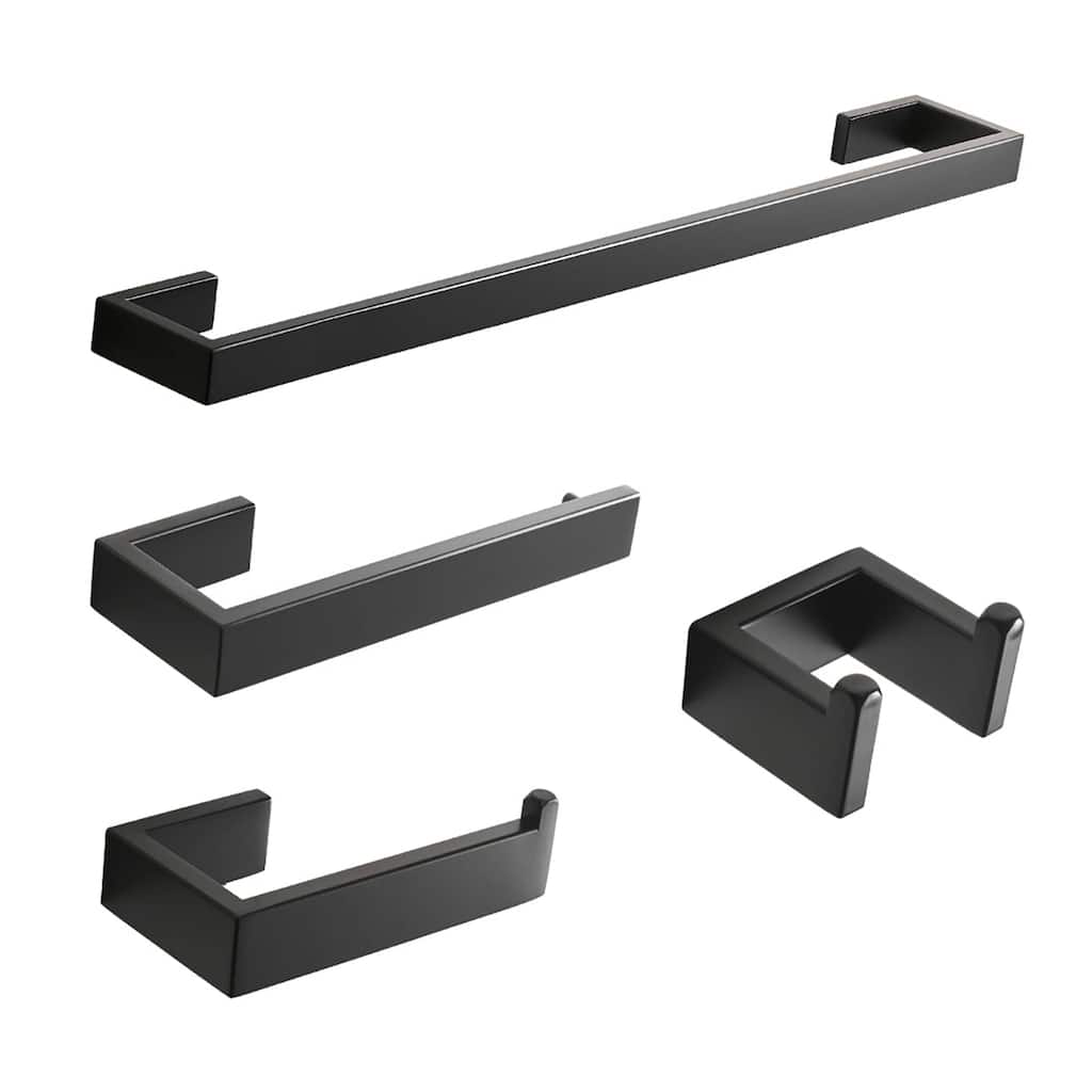 4 Piece Bathroom Hardware Set Wall Mount Bathroom Accessories Bathroom Towel Holder Bar Set Stainless Steel Bath Fixtures