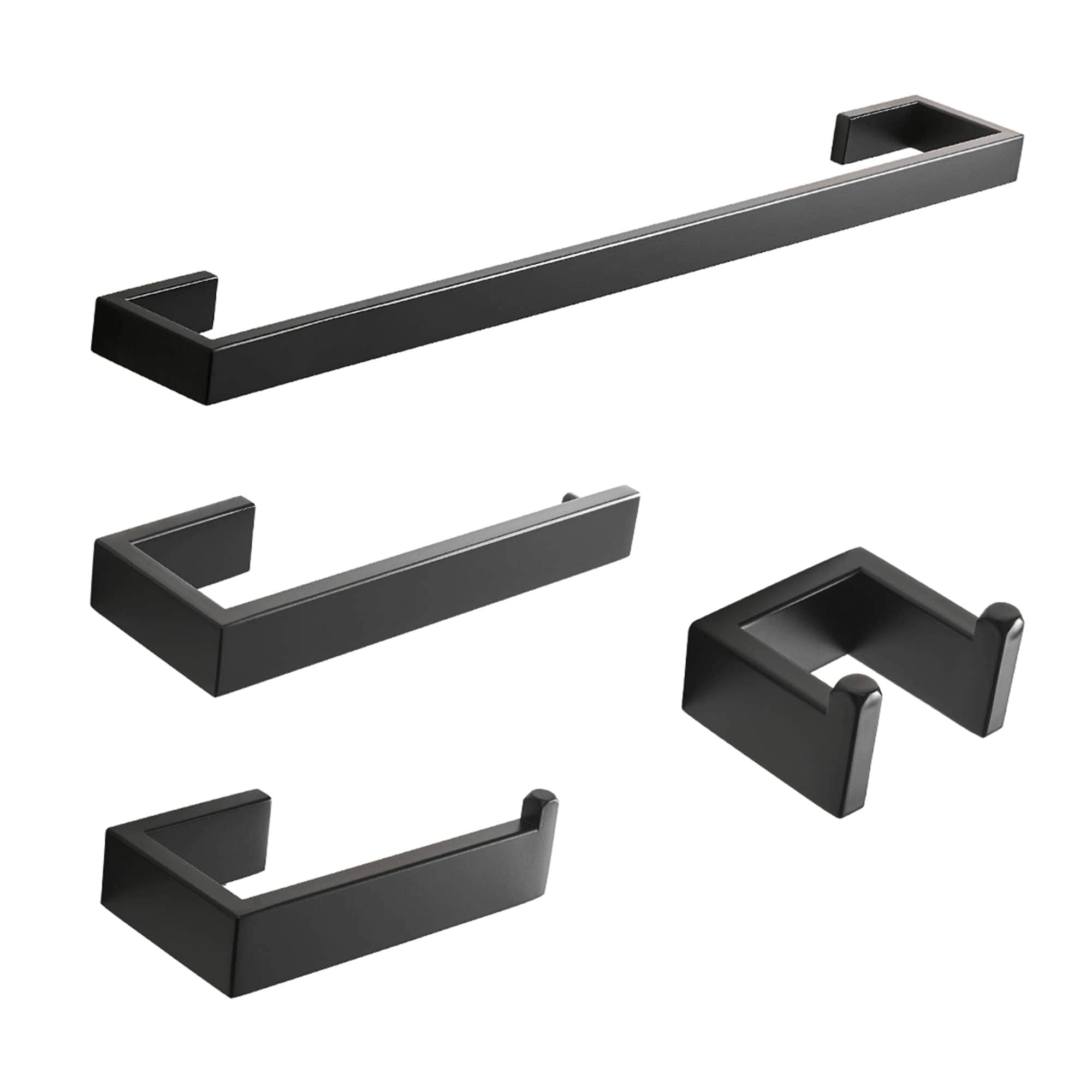 4 Piece Bathroom Hardware Set Wall Mount Bathroom Accessories Bathroom Towel Holder Bar Set Stainless Steel Bath Fixtures