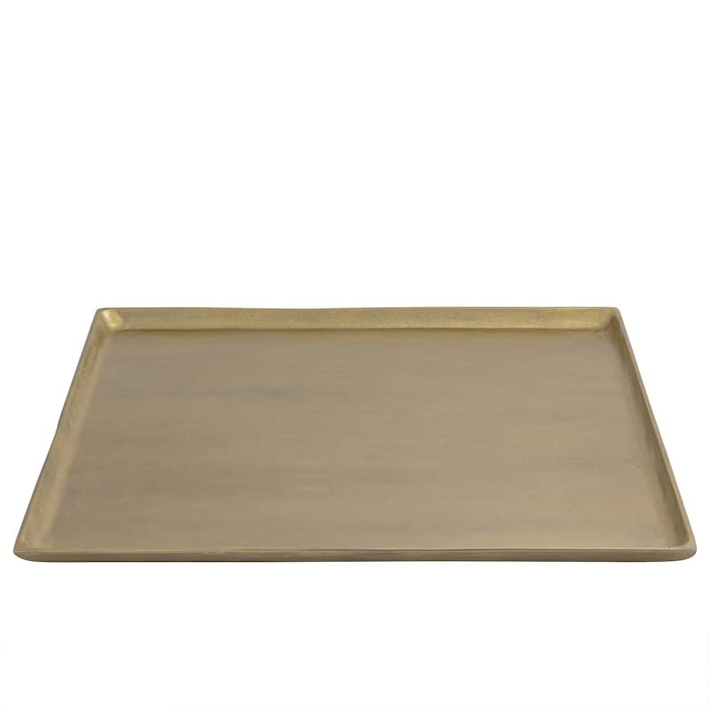 Plate Square Raw Brass Antique Dia 27.50" ALUMINUM - Raw Brass Antique