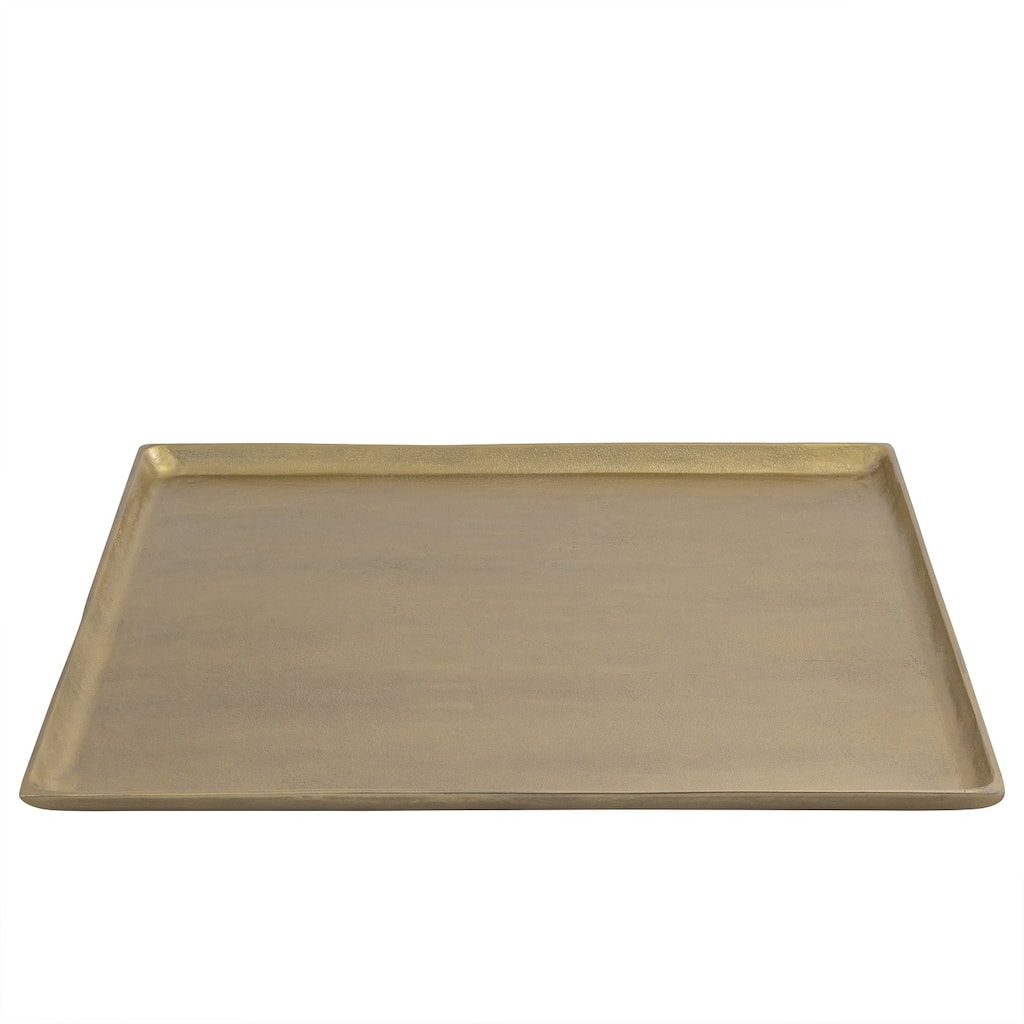 Plate Square Raw Brass Antique Dia 27.50" ALUMINUM - Raw Brass Antique