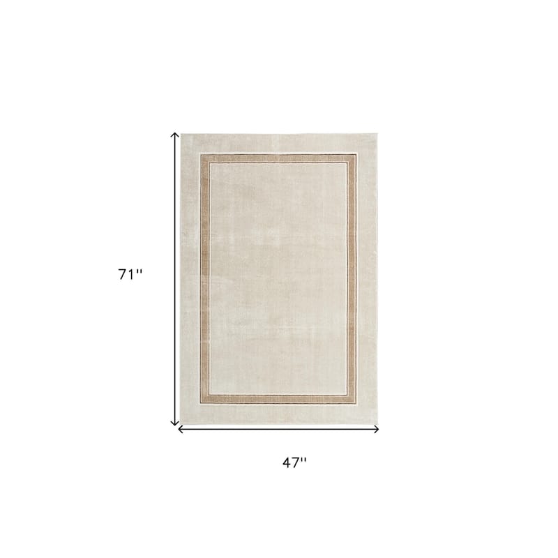 Durur Geometric Modern Non Skid Stain Resistant Area Rug By HomeRoots - 71' X '47' X '0.39