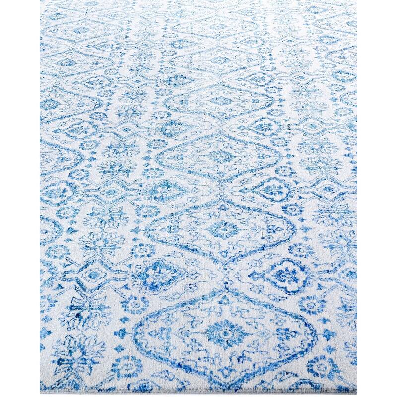Ikat One-of-a-Kind Hand-Knotted Area Rug, Gray - 8' 1" x 10' 2"