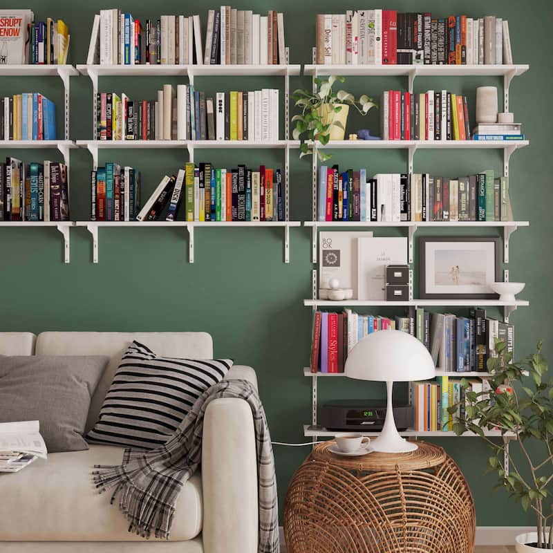 Adjustable Shelf, 36 inch Floating Shelves, Wooden Closet Shelves, Kitchen Shelving, Pantry Shelves, Wall Mounted, Tier Options