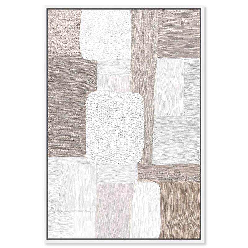 Stucco Squares II Canvas by Art Remedy - 16" x 24" - White