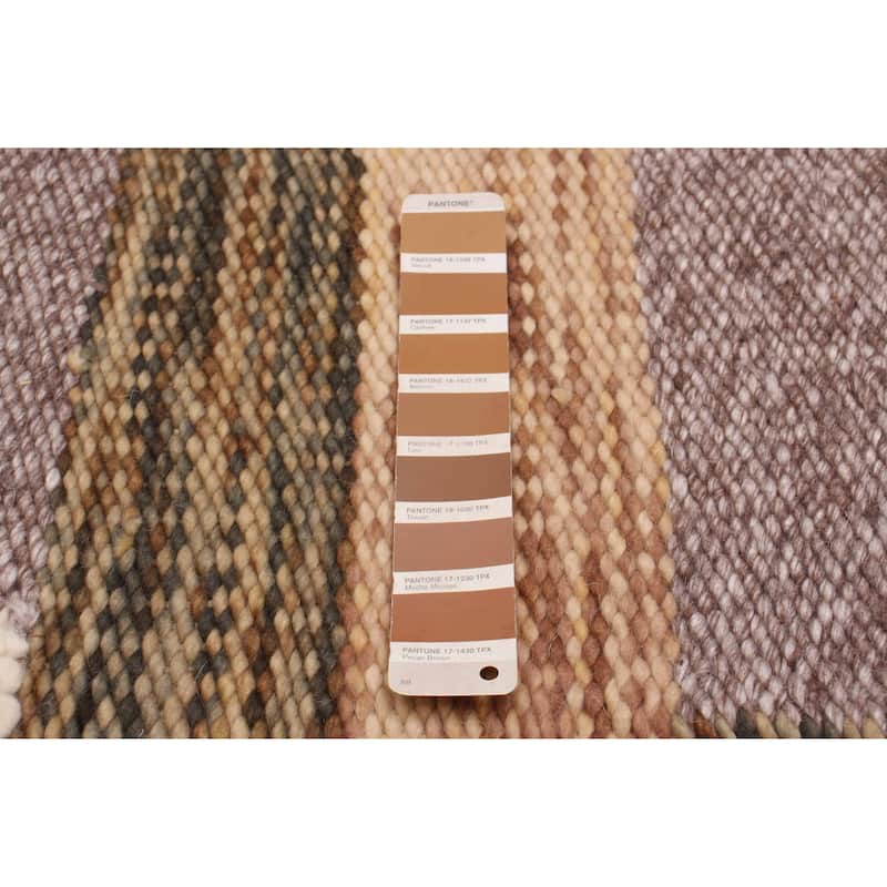 ECARPETGALLERY Braid weave Sienna Brown Wool Rug - 5'8 x 7'11