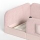 preview thumbnail 56 of 124, Twin/Full/Queen Teddy Fleece Floor Bed with Upholstered Safety Rails and Pocket