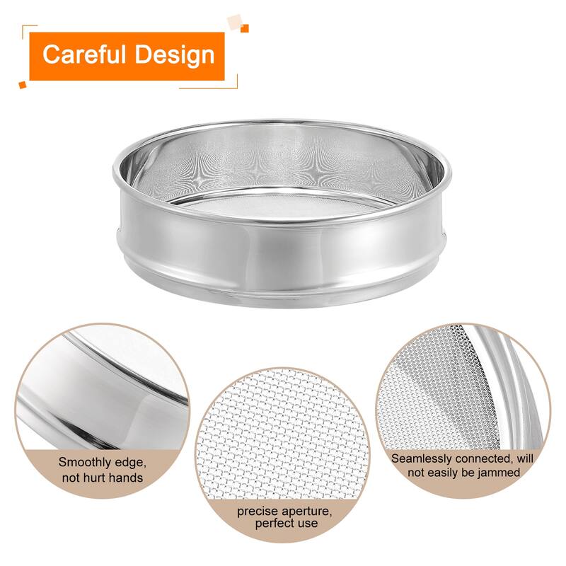 35 Mesh Lab Sieve, 8" Diameter Test Sieve 304 Stainless Steel Wire Cloth (0.5mm) - Silver - 8", 35 Mesh
