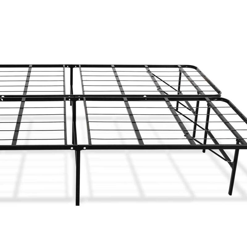 King Size Steel Heavy-Duty Platform Bed Foundation with Tool-Free Assembly and 2000 lb Capacity