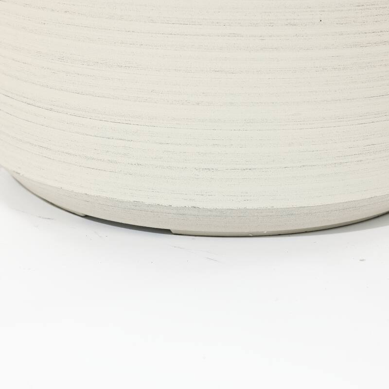 2-Piece HDPE Round Plastic Pot Planters Set, Cortina Cream