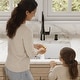 preview thumbnail 11 of 17, Karran Undermount Quartz 32 in. 60/40 Double Bowl Kitchen Sink Kit