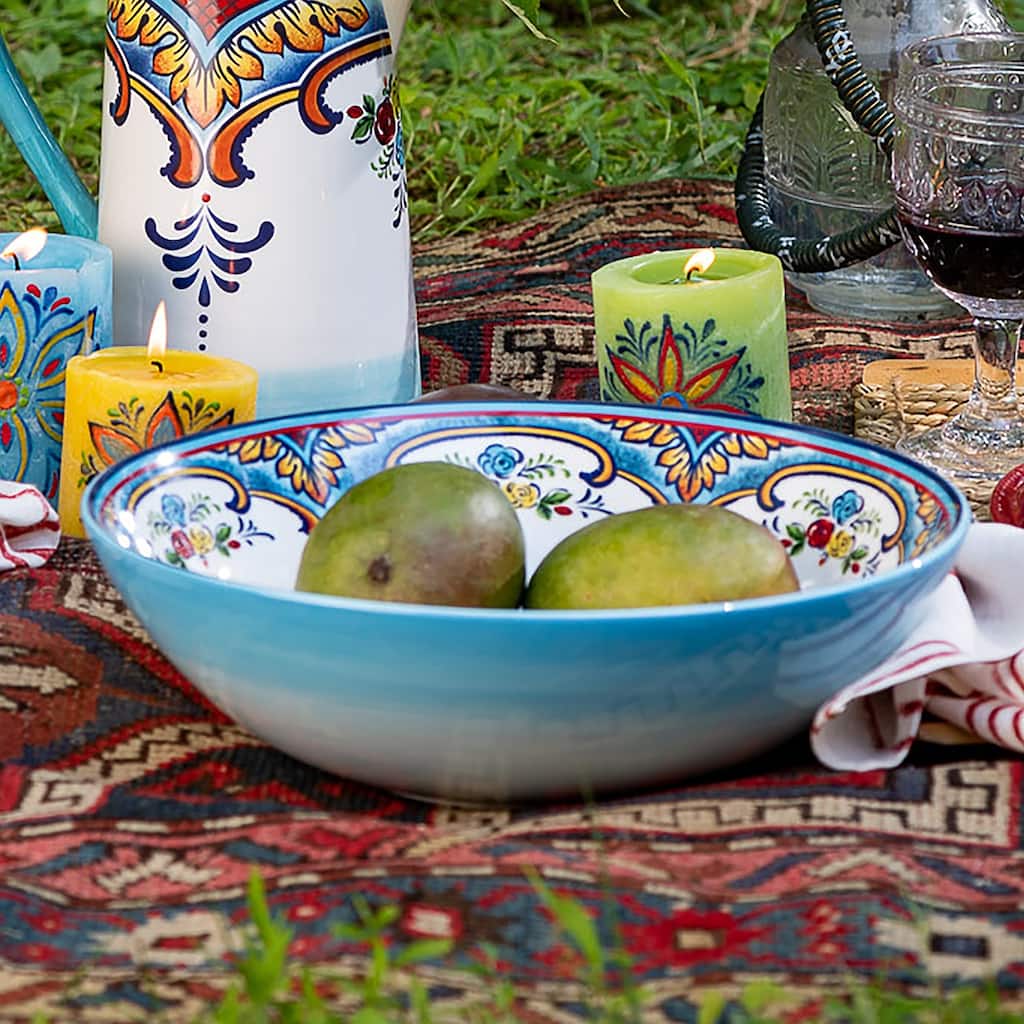Euro Ceramica Zanzibar 12.75" Serving Bowl - 120 oz