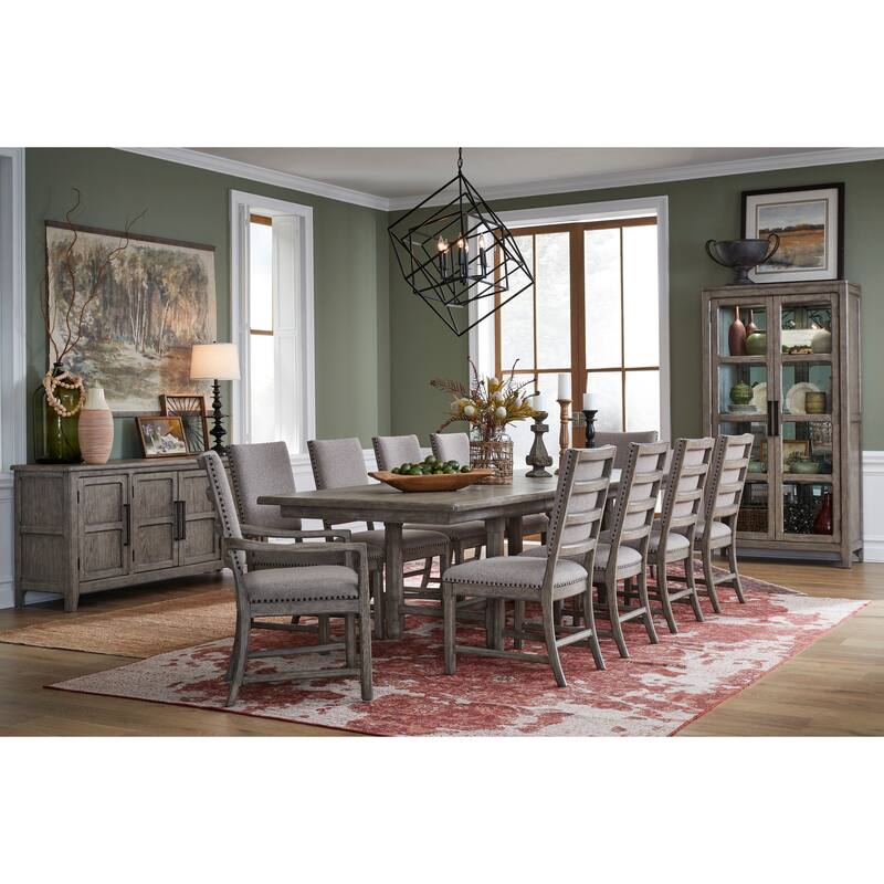 Magnussen Home Claremont Smokey Taupe Extendable Rectangular Dining Table - 42''W x 80''D x 30''H